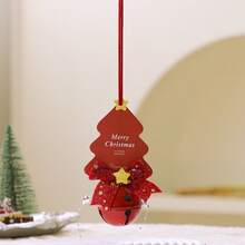 Christmas Card Bell Pendant Type a - Red