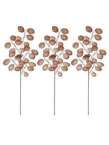 1 件人造桉树茎银元桉树叶喷雾长 27.6 英寸植物茎假桉树叶枝适用于花瓶家居婚礼派对波西米亚风装饰 - 棕色 - 查看 9