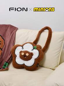 Drăguț Minions 2 în 1 floare formă pernă pilote pernă moale decor acasă pernă husă pernă husă pliabilă aer condiționat pilote pentru canapea/pat/living cadou perfect pernă pentru uz zilnic