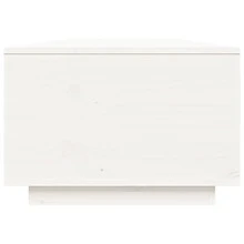 Coffee Table White 80x50x35.5 Cm Solid Wood Pine - White - View 9