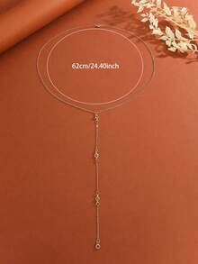 1 件欧式/美式简约水滴吊坠项链，适合女士派对/海滩/旅行的配饰礼物