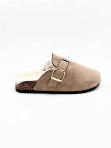 Fashionable Women's Clogs, Solid Color And Thick Sole, Comfortable For Work, Casual And Vacation. - 66-266 KAKI - View 1