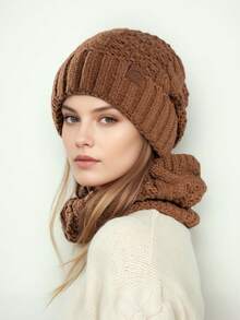Mũ len beanie màu trơn, kiểu dáng giản dị, ấm áp, đa năng cho trang phục mùa đông lạnh giá, quà tặng Valentine cho nữ. - Nhiều màu - Xem 7