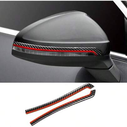 2 pegatinas para espejo retrovisor para evitar colisiones, antirrayones, fibra de carbono, tiras antigolpes, tiras adhesivas para A4 A4 Allroad A5 2017 - 2021 RS5 S4 S5 2018 - 2021