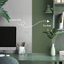 1 Roll Green Self-Adhesive Vinyl Wallpaper, Removable And Easy To Apply Decorative Paper, Suitable For Kitchen, Bathroom, Living Room Furniture And Home Decor Wall Sticker Wall Paper Wall Stickers Wall Decor Room Decor Wallpaper Stickers Wall Bedroom Decor Kitchen Decor