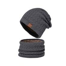 OBOVAY Men's Winter Knit Hat, Warm Scarf And Touchscreen Gloves, Double Layer Thickened Pattern, Pom Pom Snowflake Design, Suitable For Skiing, Travel, Cycling, Driving, Dating, Men's Gift, Daily Winter Accessories, Winter Outfit, Winter Warmth - Multicolor - View 12