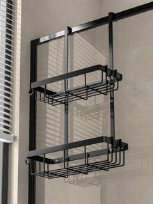 1pc Bathroom Rack, Glass Door Hanger - Bathroom Shower Supplies Storage Rack, Can Hang Towels, Bath Balls, Razors, Storage Rack, Halloween, Christmas Decoration Gift Bathroom Accessories Bathroom Tools