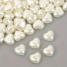 30/50/100/150 White Heart-Shaped Acrylic Beads, Perfect For DIY Jewelry Making - Ideal For Bracelets, Necklaces, And Rings, Jewelry Making Accessories