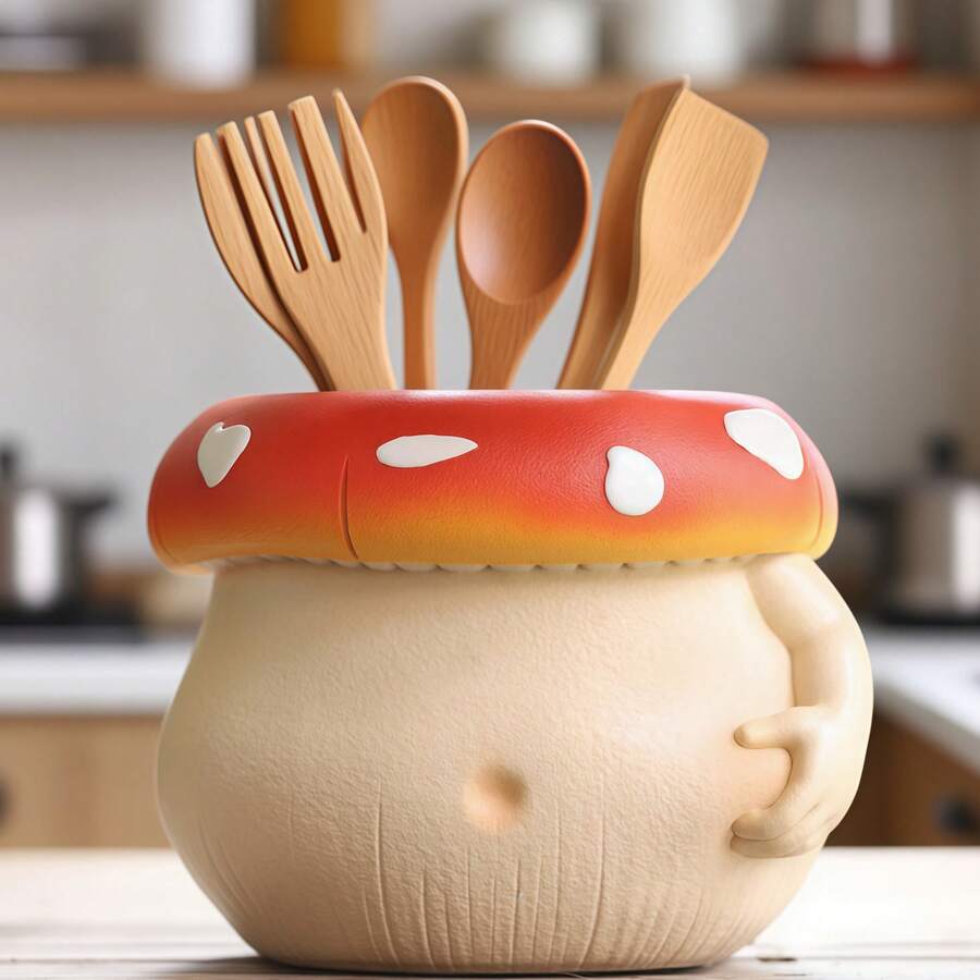 Vaso da fiori a forma di fungo paffuto e carino, vaso per piante grasse colorato e unico con drenaggio, vaso da fiori a forma di corpo piccolo arcobaleno adatto per piante da interno, regali divertenti e non convenzionali per il giardinaggio di piante grasse, può essere utilizzato anche per i tavoli dei ristoranti.