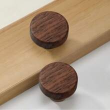 实木抽屉把手 实木厨房圆形把手 橱柜家具拉手 梳妆台衣柜橱柜抽屉把手 拉手 - 櫸木胡桃木 - 查看 10
