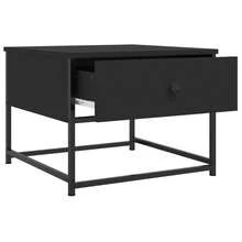 Coffee Table Black 51x51x40 Cm Engineered Wood - Black - View 6
