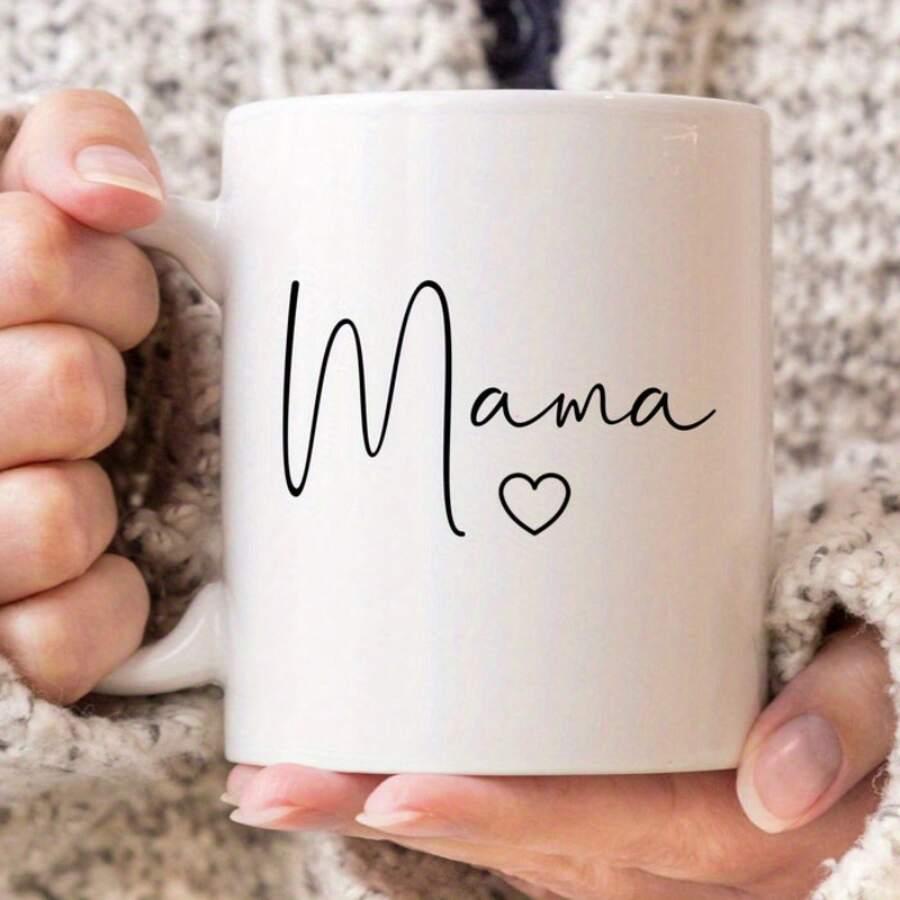 1 Piece, 11oz, Cherish Mom Coffee Mug - Perfect Gift For Mother's Day, Birthdays, And Baby Showers| Durable Ceramic Material, Easy To Clean - 11盎司 - 查看 1