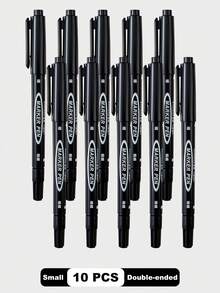 10 PIEZAS de rotuladores profesionales de doble punta de secado rápido a base de aceite, punta fina y biselada, de doble extremo, a base de aceite, resistentes al agua, resistentes a la decoloración, de bajo olor, sin traspaso