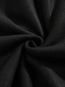 Sudadera Casual para Mujeres con Patrón "Modo Vacaciones" - Negra, Manga Larga, Cordón, Bolsillo, Perfecta para el Ocio en la Playa y Piscina, Ropa de Playa - Negro - Ver 4
