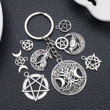 15pcs Silver SAntique Silver Pentagram Charm Hollow Vintage Pendant For DIY Bracelet Necklace Earrings Jewelry Making Craft Accessories