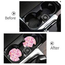 2 pezzi Sottobicchieri portabicchieri per auto, antiscivolo e antiurto, accessori universali di moda per interni auto, regalo per feste