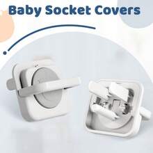 4/6/8pcs Plug Cover With Pull Handle Baby Proof Electrical Outlet Covers Safety Locks