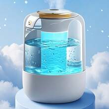 Digital Display Humidifier, Large Water Tank, Dual Mist, Quiet Humidifier, Air Humidifier For Bedroom, Home Essential Oil Diffuser, Suitable For Home/Office, With 7-Color Lights