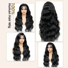 bling hair 13x6 Body Wave Lace Front Wigs Human Hair Pre Plucked With Baby Hair 200% Density 13x4 4x4 Transparent Lace Front Wigs Human Hair Brazilian Body Wave Transparent Lace Frontal Wigs Human Hair For Women 34 Inch - Natural Black - 查看 3