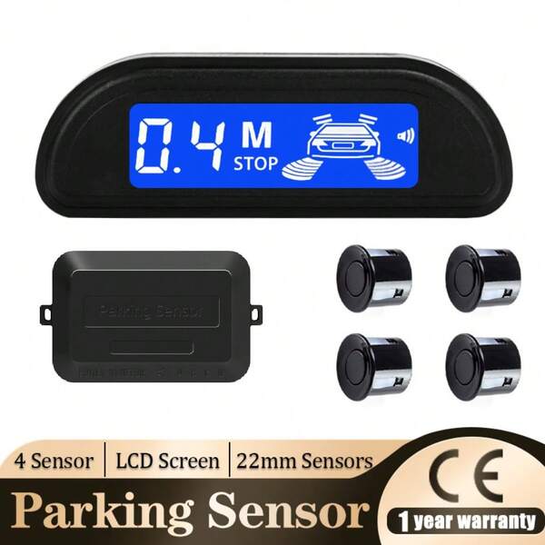 Car Parking Sensor Kit With Auto Parktronic Reverse LED Monitor 22mm 4 Sensors Radar Detector System Backlight Display