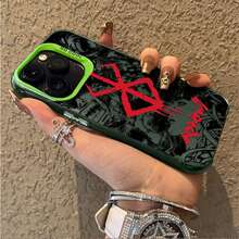 Funda de Teléfono Plateada para  16E 15 16 11 14 13 12 Pro Max XS X XR Plus 8 7 SE 2020 Anime  Guts Cubierta Mate a Prueba de Golpes, Cubierta Compatible con Funda  17, Funda  17 Pro, Funda  17 Pro Max - 1 - Ver 7
