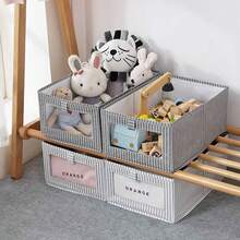 Faltbare Stoffaufbewahrungsbox mit Frontplatte und Klapplid - Robuste Vliesstoff-Schubladenorganizer, geeignet für Kleidung, Spielzeug, Bücher, Räume - Tragbar - Faltbare Aufbewahrungsbox, Aufbewahrungsbox, Schrank-Organisation und Aufbewahrung, Kleidungsaufbewahrung, Aufbewahrungsbox, Spielzimmer-Aufbewahrung, Waschküchen-Organisation und Aufbewahrung