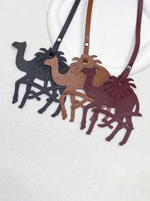 1 szt. Jednokolorowa, dwuwarstwowa, skórzana, patchworkowa, modna, prosta, uniwersalna, urocza i interesująca roślina, palma daktylowa, palma kokosowa, wzór w kształcie mapy, plecak, torba na ramię, torba crossbody, torebka, torba typu tote, torba pod pachę, wisiorek do torebki, inny wisiorek do torby do przechowywania, brelok do samochodu