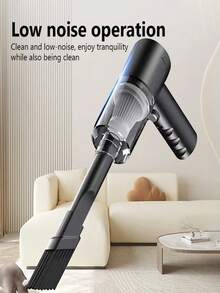 Pulitore a vuoto ad alta efficienza, macchina per soffiare, aspirare e pulire tutto l'uncinetto, ottimo aiuto per l igiene domestica, pulizia di scrivania e piano di lavoro, pulitore a aspirapolvere per interni auto - nero - Visualizzare 5