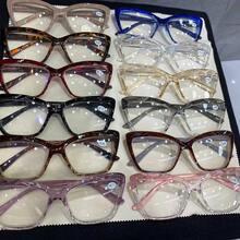 Women's Square Diamond Cat Eye Glasses For Near Reading 3D - tartaruga - 查看 2