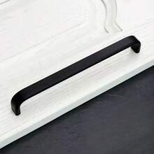 10个拱形抛光金属把手，实心铝合金橱柜门抽屉拉手，现代简约黑色金属饰面，适用于家具五金 - 彩色 - 查看 15