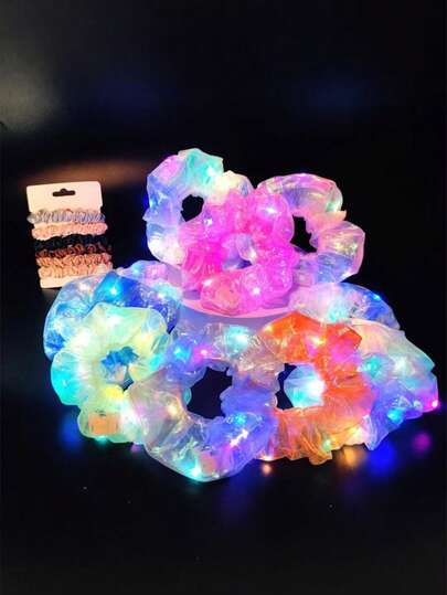 12 LED Color Transparent Light-Emitting Hairbands, Shining Brightly On The Stage, Suitable For Night Glow Party Accessories, Party Supplies, LED Hairbands, Night Glow Toys, Music Festival Party Supplies, Birthday Decorations, Christmas Birthday Gifts, Party Lighting Accessories, Costume Parties, Bridal Parties, Neon Color Parties, Weddings, Party Decorations, Thanksgiving Decorations