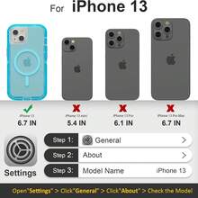 适用于 iPhone 16/15/14/13/12/11 系列透明手机壳，兼容 MagSafe，三层磁性充电盒，iPhone 16 Pro Max 重型防震防摔手机壳，适用于圣诞节、生日、新年礼物、冬季、送给家人、朋友、生日、女朋友、男朋友的礼物 - 藍色 - 查看 22
