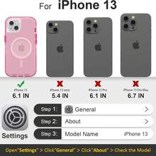 适用于 iPhone 16/15/14/13/12/11 系列透明手机壳，兼容 MagSafe，三层磁性充电盒，iPhone 16 Pro Max 重型防震防摔手机壳，适用于圣诞节、生日、新年礼物、冬季、送给家人、朋友、生日、女朋友、男朋友的礼物 - 粉色 - 查看 9