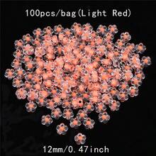 100颗/包 12毫米亚克力透明磨砂花珠串珠小雏菊彩色手链头饰手机链DIY散珠