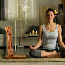 2-In-1 Incense Burner, Anti-Ash, With Glass Ash Tray And Incense Stick Holder, Suitable For Meditation, Yoga, Spa, Home Decor, Random Style - Multicolor - View 3