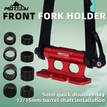 1 zestaw uchwytów na przedni widelec rowerowy MOTSUV, bagażnik dachowy, uchwyt do transportu samochodu, składany rower szosowy MTB, uchwyt adaptera do montażu osi przelotowej z szybkim zwalnianiem