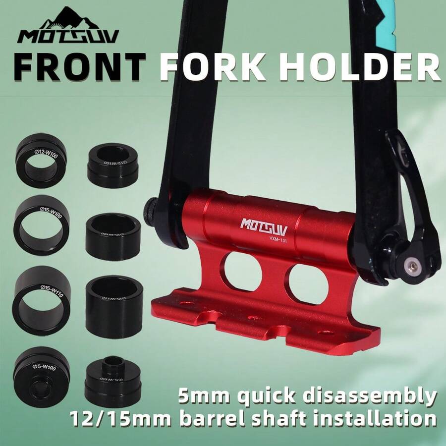 1 zestaw uchwytów na przedni widelec rowerowy MOTSUV, bagażnik dachowy, uchwyt do transportu samochodu, składany rower szosowy MTB, uchwyt adaptera do montażu osi przelotowej z szybkim zwalnianiem