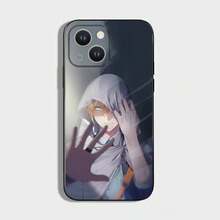Oshi No Ko Aqua Anime Phone Case Cover Compatible With  16,15,14,13,12,11 Plus,Pro Max,XS,X,XR,SE,Mini,8,7,Soft Silicone Black Cover ,Cover Compatible With  17 Case,  17 Pro Case,  17 Pro Max Case - z8 - Xem 8