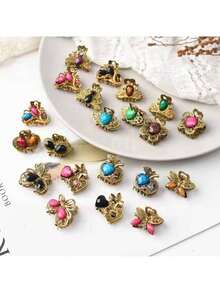Kit 24 Units Mini Metal Hair Clips Women's Accessories Fashion Party Hairstyle Adult Children Small Colorful Clips - Multicolor - View 1