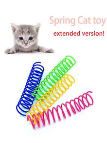 Cat Toys, Cat Spring Ball Retractable Spring Toys, Colorful Spring Tubes, Interactive Rolling Ball Colorful Lively Coils, Spring Action Toys For Caged Mice, Cat Pet Supplies Indoor, Sturdy And Long-Lasting, Encourages Cats To Exercise, Random Color