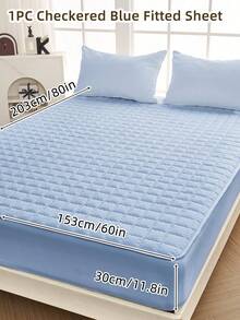 1pc Fitted Sheet, Bedding, Bed Sheet, Waterproof  Fitted Sheet, Skin-Friendly Mattress Cover, Soft And Comfortable Bedding For Bedroom, Room Decor, Halloween Decor, Christmas Decoration, 11.8 Inch Deep Pocket Cooling Breathable Quilted Fitted Sheet For All Seasons, For Single, Twin, Full, Queen And King Size, Solid Color Mattress Protective Cover, Dustproof, Comfortable And Machine Washable - 彩色 - 查看 88
