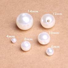 1pc 4/6/8/10mm Imitation Shell Pearl Beads For DIY Necklace Jewelry Making, Wholesale From Shi Family Pearl Factory