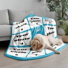 1 Peça Cobertor Personalizado com Foto, Cobertor Personalizado Feito de Tecido Macio e Felpudo, Colorido e Aconchegante - Adequado para Casa, Escritório e Acampamento, Uso Versátil - Presente Único e Fresco, Adequado para Ocasiões Especiais e Uso Diário, Presente Aconchegante para Amigos, Família e Entes Queridos