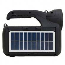 Bocina Bluetooth de 3″ con Panel Solar y Linterna de 2 Niveles de Potencia y 3 Modos de Iluminación, Radio FM, Puertos USB, Micro SD y Tipo V8, Incluye Cable de Carga y Correa de 135 cm, Ideal para Exteriores, Viajes, Camping y Reuniones Sociales - 3″ - Ver 8