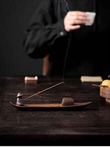 1个复古金属渔夫造型香炉/香座，适合家居装饰和禅意香炉，兼容香薰和冥想，适合室内檀香和沉香，可用作专用的禅意香炉/香座，用于香薰和冥想。 - 彩色 - 查看 7