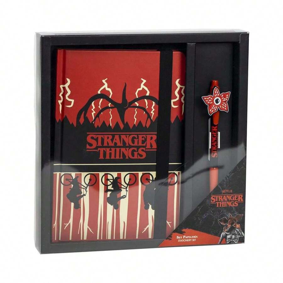 Stranger Things Notizbuch- und Stifteset ✅ Lieferung innerhalb von 24/48 Stunden nach Spanien (Festland) - Schreibwaren - Kinderstifte - Cerdá - Ref. 2700000873 - Übersicht 1
