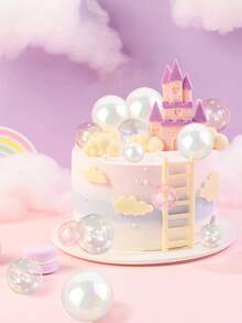 10 Stücke bunte transparente Kuchendekoration Kugeln, transparente bunte Happy Birthday feiern Neugeborenen Wunschkugel Kuchendekoration Einsatz, 1. Geburtstag Cupcake Topper Dekoration, DIY Kuchendekoration, für DIY Backen Dekoration, perfekt für Baby Shower, Gender Enthüllungsparty, Hochzeit, Abschlussfeier, Jahrestag, Geburtstagsfeier, Kuchendekoration Zubehör, Hochzeitstag Geburtstags Party Bedarf, verschiedene Party Kuchendekoration