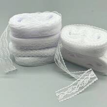 7 Styles 70M White Embroidery Lace Trim, Crochet Lace Ribbon Fabric For DIY Sewing, Bridal Dress, Gift Wrapping & Home Decoration - Multicolor - View 3