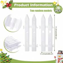 20 Stücke weiße Weihnachtsbaum Zaun Deko - abnehmbare Zaunelemente, ohne Montage, leichte und robuste Kunststoff Zaunpfosten, geeignet für Innen-/Außenbereich, Feiertage, Garten, Party Dekoration - kompatibel mit Standard Baumformen - Weihnachten, Halloween, Thanksgiving Herbst Deko - einfache Lagerung, Gartendekoration, Zaundesign, Feiertags-Setup, einfache Montage