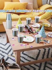 50/25 pièces Gobelets holographiques dégradés arc-en-ciel de 9 oz, réutilisables pour boissons froides/chaudes, thé, café, eau, lait, jus avec motif arc-en-ciel, idéal pour les anniversaires, mariages, fêtes de Noël et d'Halloween